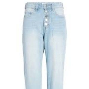 NWT BP high-rise straight lightwash button up jeans | Size 33